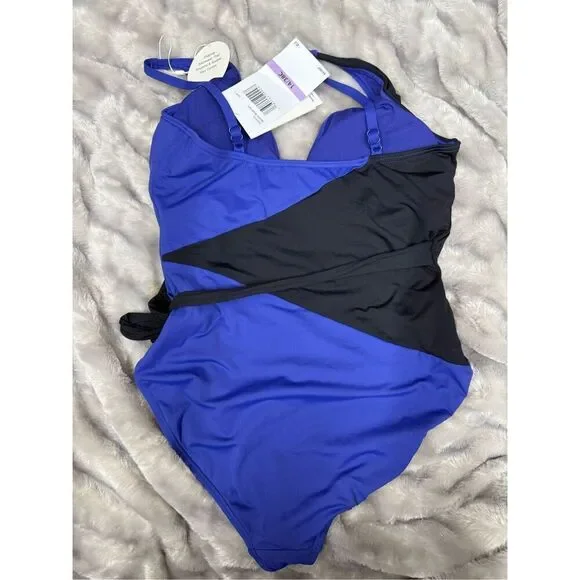Coco Reef Women's Contours Surplice Tummy-Control One-Piece Swimsuit Size 14/38C - Picture 2 of 4